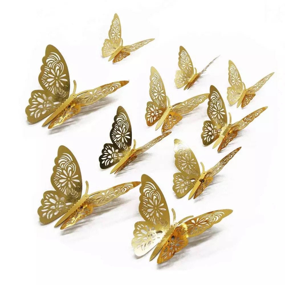 Gold Butterfly Decal 