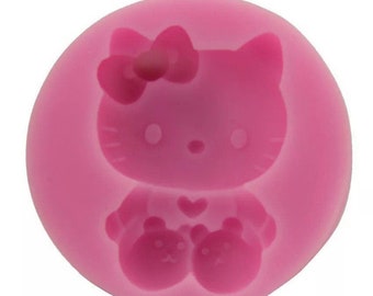 Hello kitty fondant mold, hello kitty silicone mold, hello kitty baking mold