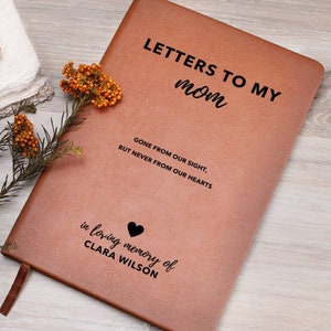 Verlust der Mutter Kundenspezifisches Gedenkjournal, Muttertrauernotizbuch, Leder-Sympathiegeschenk, Schutzengel