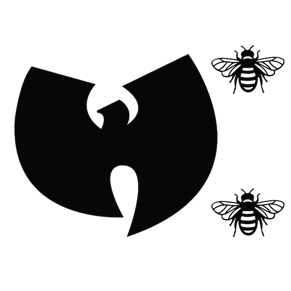 Wu-Tang SVG, Killer Bees, Cut File per Cricut, Silhouette, 2 singoli file tagliati