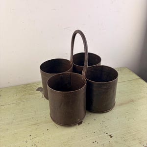 Ollas Thali de hierro reciclado vintage indio - Cuadrado 4 en 1