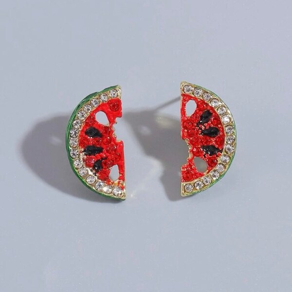 Watermelon Earrings - Etsy
