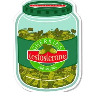 Classic Testosterone Pickle Sticker