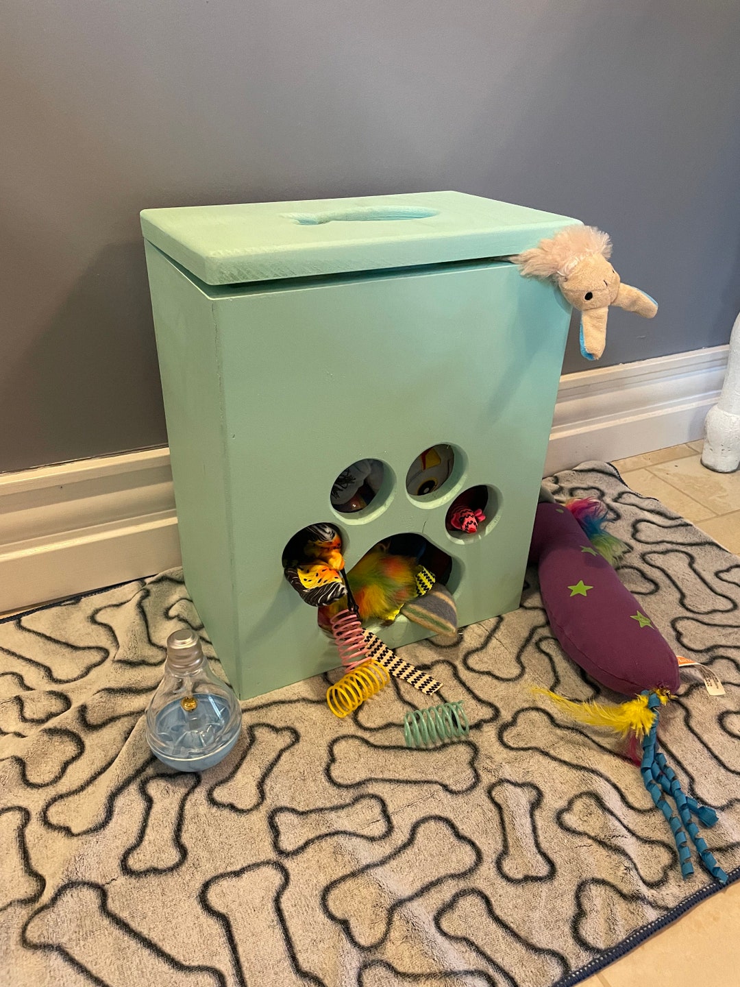 Cat Toy Storage Play Center Etsy Canada