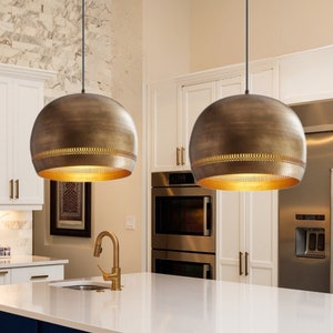 Handcrafted Moroccan Dome Pendant Lamp – Brass Hanging Light for Modern Interiors, Boho Lighting Fixture.