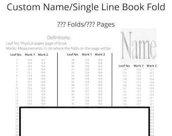 123. Custom Name Book Fold - Personalised - ?? Folds - Pattern Only - Birthday - Baby - Partner - Boyfriend - Girlfriend - Free Instructions
