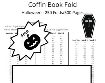 318. Coffin Book Fold - Halloween - 250 Folds - Free Pumpkin Fold! - Pattern Only