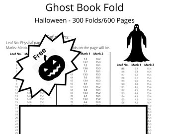 322. Ghost 2 Book Fold - Halloween - 300 Folds - Free Pumpkin Fold! - Pattern Only