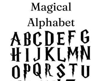 32. Wizard Font Folded Book Art Alphabet + 6 Free Deathly Hallow Symbol Patterns - Free Instructions