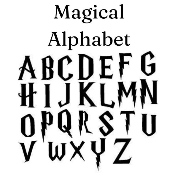 32. Wizard Font Folded Book Art Alphabet + 6 Free Deathly Hallow Symbol Patterns