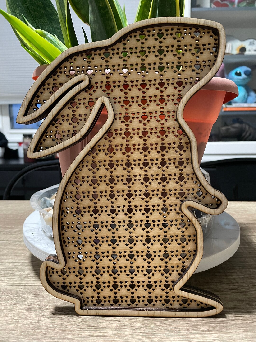 Rattan Heart Rabbit - Etsy