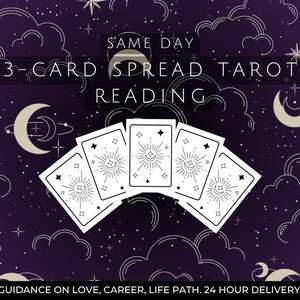 Same Day Tarot Reading | 3-Card Insight for Urgent Questions | Love, Career, or Spiritual Clarity | PDF Delivery