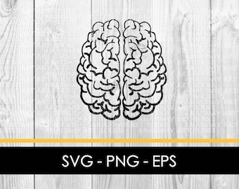 Brain Top View Svg Png, Neuro Neurologist Vector, arquivos cortados DOWNLOAD DIGITAL