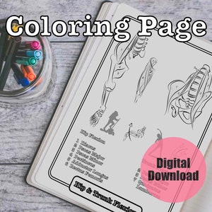 Pelvis Anatomy Study Guide, Massage Coloring Page Printable