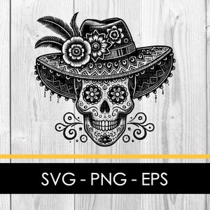 Day of the Dead Svg Png,  Dia De Los Muertos Skull, Halloween Skull Shirt cut files DIGITAL DOWNLOAD
