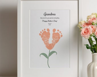 Printable grandma gift | Gift from baby for grandma | Keepsake gift | My love for you grows everyday | Gift idea | Mother's day gift