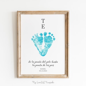 Lekkere hapjes | Regalo para mama, papa, abuelo o abuela | Voetafdrukcadeau Spaanse versie | Dia de los padres | Moederdagcadeau