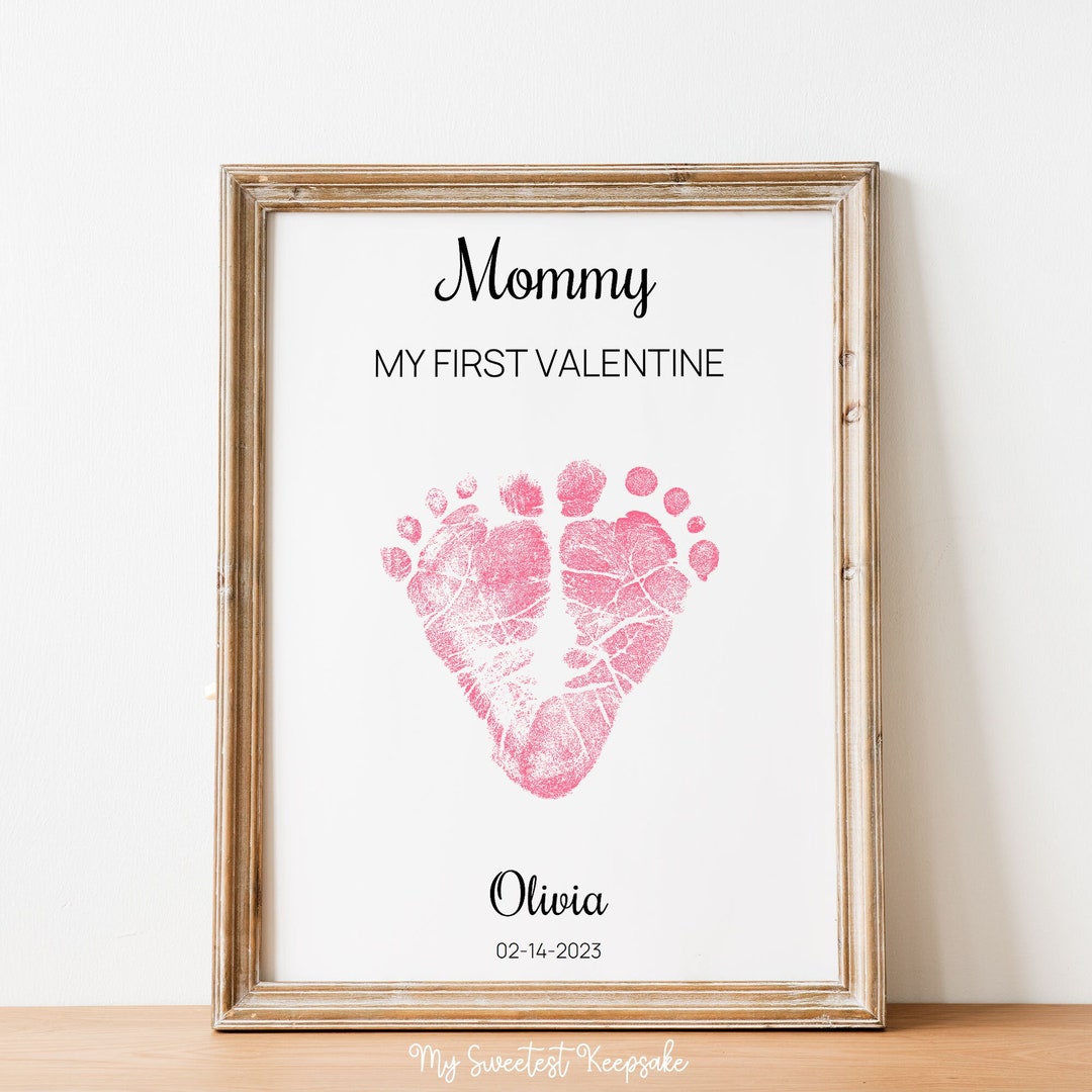 Buy Personalised My First Valentine's Day Baby Plaque Announcement Baby's  Photo Prop Photography Online in India - Etsy