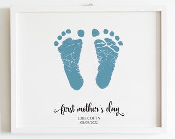 Cadeau imprimable d’empreinte de la première fête des mères | Cadeau de bébé pour maman | Souvenir de bébé | Nouveau cadeau de maman | Cadeau de bricolage pour maman | Téléchargement instantané