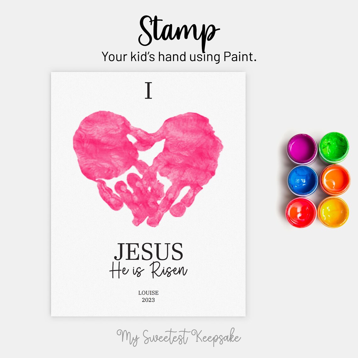 Printable I Love Jesus Handprint Craft for Easter I Love - Etsy UK