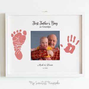 Première fête des pères imprimable comme souvenir photo de grand-père | Cadeau de bébé pour grand-père | Nouveau cadeau de grand-père | Cadeau souvenir pour les pops de bébé