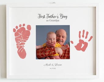 Eerste Vaderdag als aandenken aan opa-foto (afdrukbare pdf)