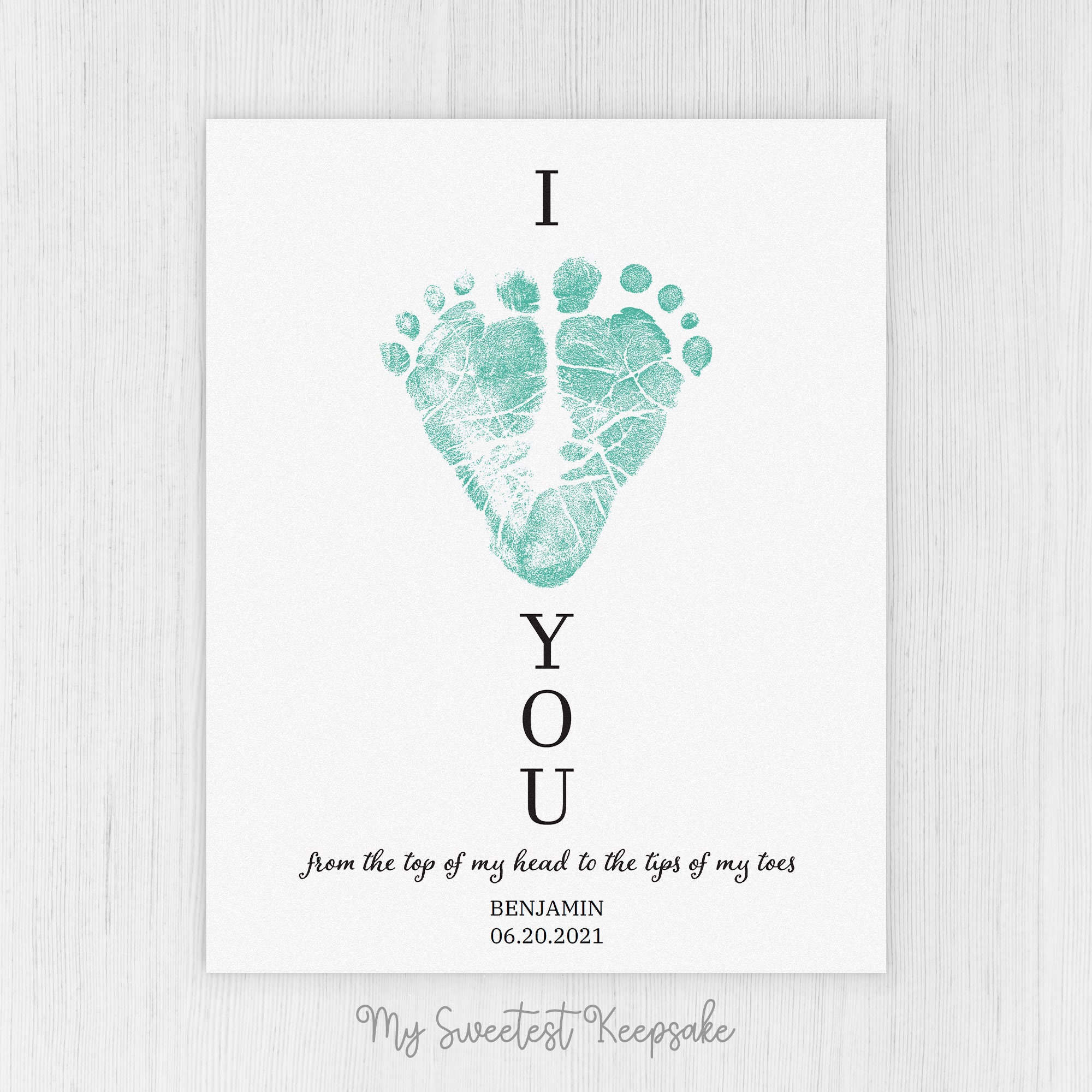 Baby Photo Frame 100 Day Full Moon Gift Handprint Footprint