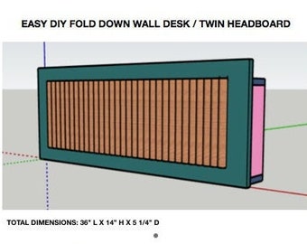 Downloadable Building Plans For How To Build A Folding Wall Desk