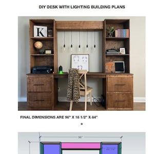 DIY Desk with lighting