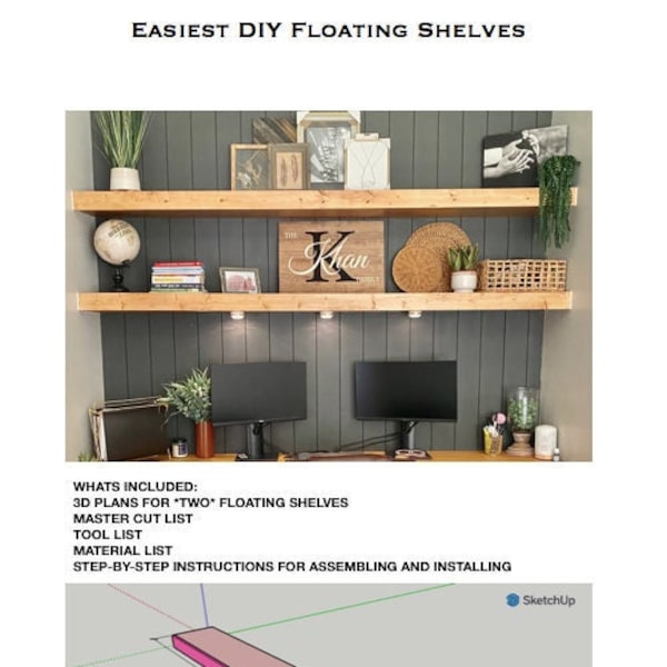 Easy DIY floating shelf building plans