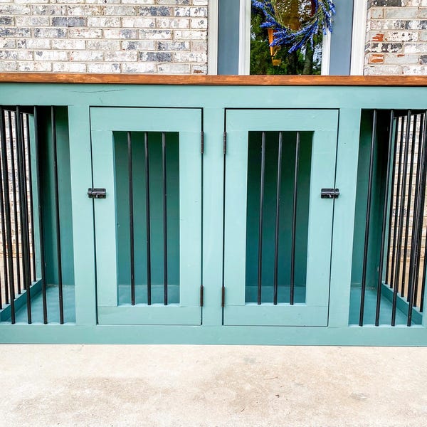 Image showcasing Dog Crate Furniture Plans - Etsy