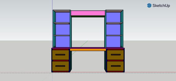DIY Home Office Desk Printable Furniture Plan