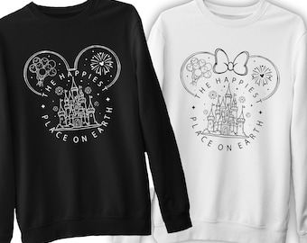 The Happiest Place One Earth Sweatshirt, Disney Magical Castle Sweater, Mickey Castle Shirt, Disney Vacation Shirt, Magical Kingdom Hoodie
