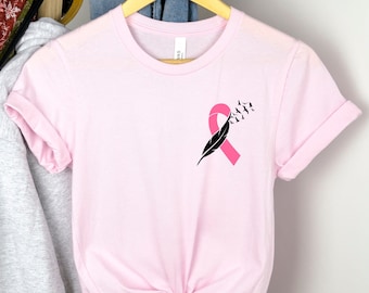 Pink Ribbon Shirt, Breast Cancer Shirt, Pink Shirt, Cancer Ribbon Shirt, Survivor Tee, Cancer Warrior, Cancer Support, Cancer Survivor Tee