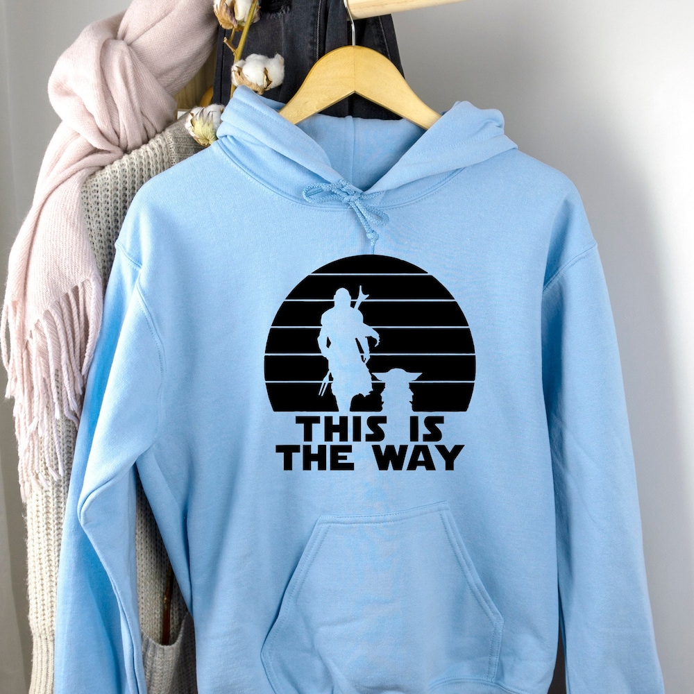 This Is The Way, Disney Family And Couple Hoodie, Disney Matching Hoodie, Disney Mandalorian And Star Wars Sweatshirt, Mandalorian Baby Yoda