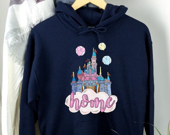 Home Disney Castle Hoodie, Disney Hoodie, Disney Castle Home Sweatshirt, Disneyland Hoodie, Disney Family Hoodie, Disney Sweatshirt