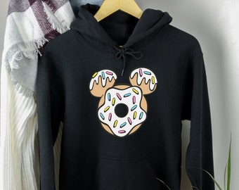 Disney Mickey Donut Head Hoodie, Mickey and Minnie disney sweatshirt, Disney Family and couple hoodie, Disney youth and toddler hoodie sweat