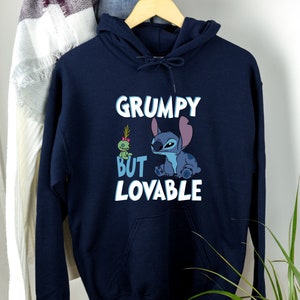Stitch Grumpy But Lovable Hoodie, Disney Stitch Hoodie, Lilo And Stitch Sweatshirt, Disney Movie Sweatshirt, Ohana Means Family Hoodie, Gift