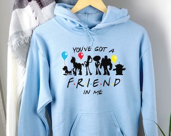 Tienes una sudadera con capucha de Toy Story de Friends In Me, sudadera con capucha de Toy Story temática de Friends, sudadera con capucha de Disney Family y pareja, sudadera con capucha Disney Matching & Group