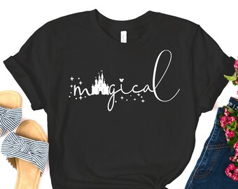 Camiseta mágica de disney, camiseta de Disney y Minnie, camiseta de Disney Family y pareja, camiseta de Disney para jóvenes y niños pequeños, castillo mágico