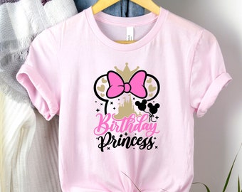 Disney muis verjaardag prinses shirt, Disney Familie en paar verjaardag tshirt, Minnie verjaardag prinses shirt, Verjaardag meisje Disney tshirt
