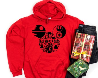 Star Wars Mickey Head hoodie, Mickey and Minnie disney hoodie, Disney Family and couple hoodie,star wars mickey, mickey head starwars hoodie