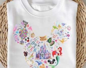 Best Day Ever Colorful Snacks T-Shirt, Mickey and Minnie disney tshirt, Disney Family and couple tshirt, Disney youth and toddler tshirt tee