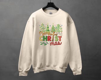 Sudadera navideña, sudadera navideña para mujer, sudaderas navideñas para mujer, regalo de Navidad para mujer, sudadera feliz navidad