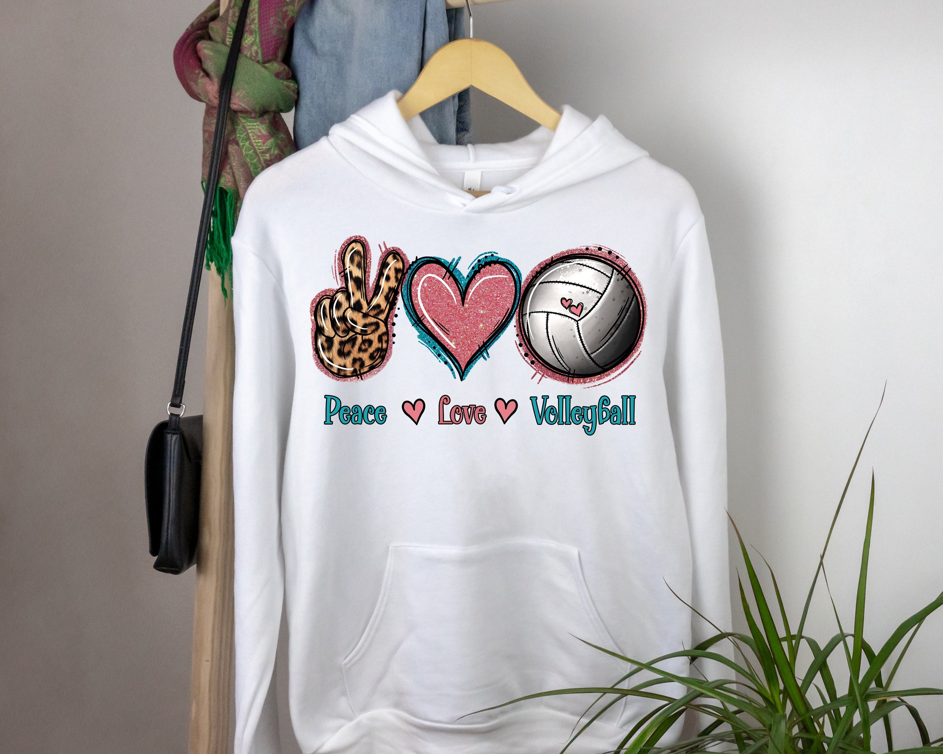 Peace Love Volleyball Hoodie, Peace Hoodie, Volleyball Hoodie, Inspirational Hoodie, Volleyball Lover Hoodie, Gift For Volleyballer tshirt