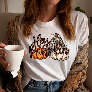 Hey Pumpkin Shirt, Hello Pumpkin Tshirt, Fall Shirt, Pumpkin Shirt, Fall Women, Retro Shirt, Leopard Pumpkin, Thanksgiving Hey Pumpkin Shirt
