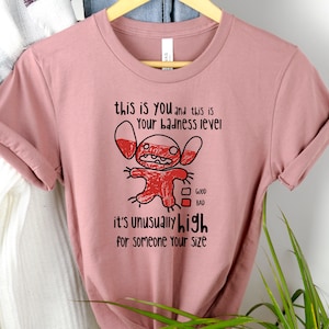Stitch This Is Your Badness Level Shirts, Kids Stitch Shirts, Lilo and Stitch Shirts, Funny Kids Disney Shirt, Disney World Shirts for Kids