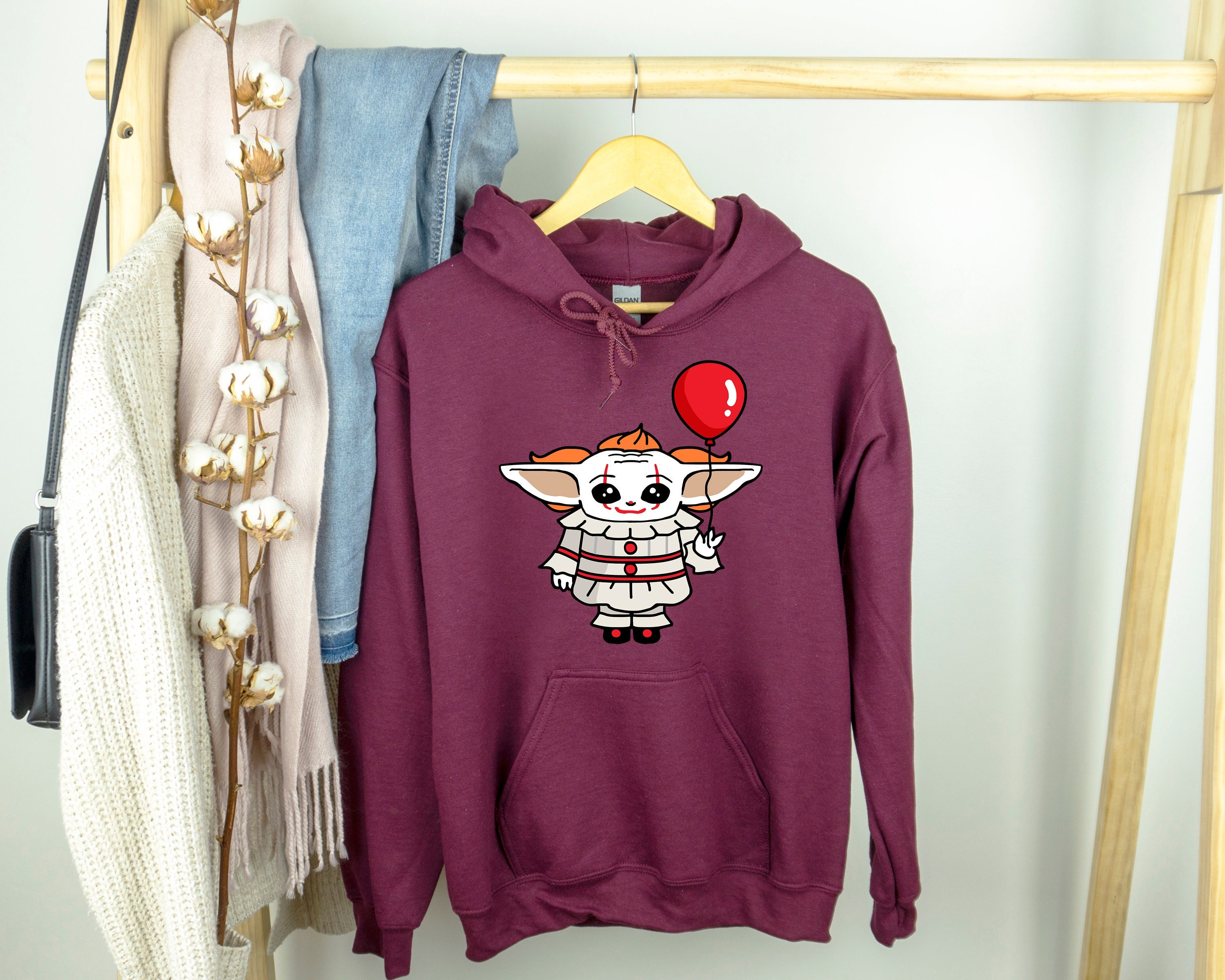 Discover Baby Yoda Pennywise Disney hoodie