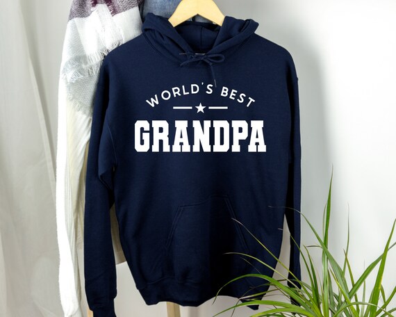 PlatinCollection World's Best Grandpa Hoodie Unisex Embroidered Sweatshirt Gift for Grandpa Sweatshirt Grandpa Hoodie Sweater Father's Day Gift Hoodie