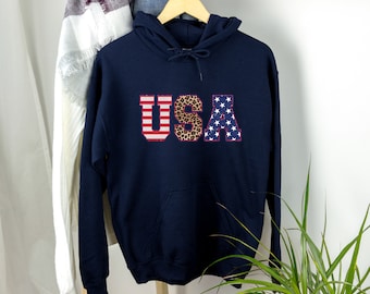 USA Hoodie, America Sweatshirt, 4th of July Hoodie, Vintage USA Sweatshirt, 4th of July Sweatshirt, USA Sweatshirt, America Hoodie